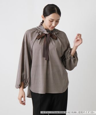 ＜Leilian plus house (Women/大きいサイズ)＞リボンタイフリルブラウス