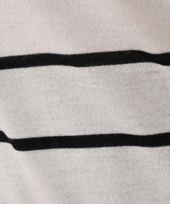 ラメボーダークルーネックニット【Ｌｅｉｌｉａｎ　ＷＨＩＴＥ　ＬＡＢＥＬ】
