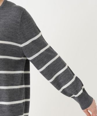 ラメボーダークルーネックニット【Ｌｅｉｌｉａｎ　ＷＨＩＴＥ　ＬＡＢＥＬ】