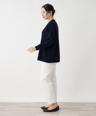 変わり編みクルーネックニット【Ｌｅｉｌｉａｎ　ＷＨＩＴＥ　ＬＡＢＥＬ】