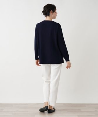 変わり編みクルーネックニット【Ｌｅｉｌｉａｎ　ＷＨＩＴＥ　ＬＡＢＥＬ】