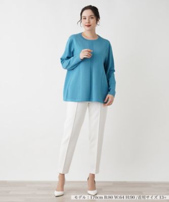 変わり編みクルーネックニット【Ｌｅｉｌｉａｎ　ＷＨＩＴＥ　ＬＡＢＥＬ】