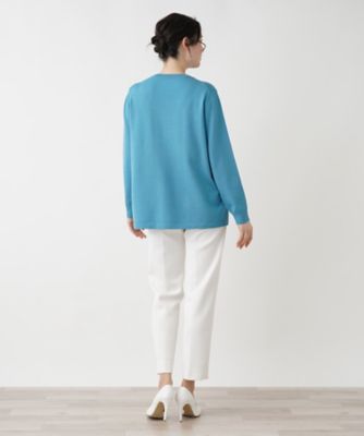 変わり編みクルーネックニット【Ｌｅｉｌｉａｎ　ＷＨＩＴＥ　ＬＡＢＥＬ】