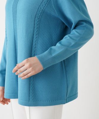 変わり編みクルーネックニット【Ｌｅｉｌｉａｎ　ＷＨＩＴＥ　ＬＡＢＥＬ】