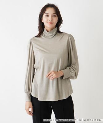 ＜Leilian plus house (Women/大きいサイズ)＞ウールハイネックカットソー