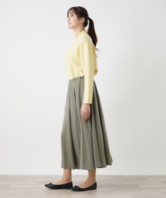ロングフレアスカート【ＴＨＥ　ＮＥＷ】【Ｌｅｉｌｉａｎ　ＷＨＩＴＥ　ＬＡＢＥＬ】