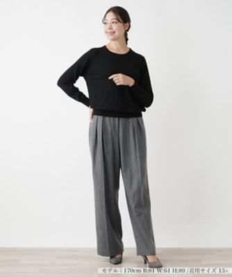 クルーネックニット【ＬＯＲＯ　ＰＩＡＮＡ】【ＢＯＵＲＧＥ】