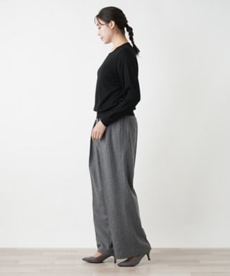 クルーネックニット【ＬＯＲＯ　ＰＩＡＮＡ】【ＢＯＵＲＧＥ】
