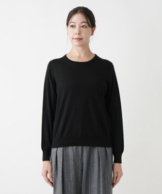 クルーネックニット【ＬＯＲＯ　ＰＩＡＮＡ】【ＢＯＵＲＧＥ】