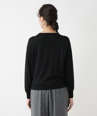 クルーネックニット【ＬＯＲＯ　ＰＩＡＮＡ】【ＢＯＵＲＧＥ】