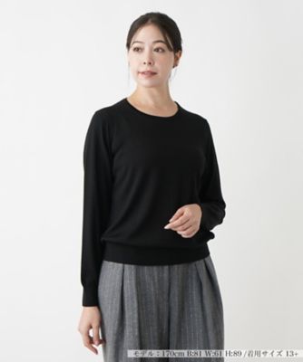 クルーネックニット【ＬＯＲＯ　ＰＩＡＮＡ】【ＢＯＵＲＧＥ】