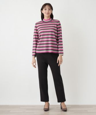 ボーダーハイネックニット【Leilian WHITE LABEL