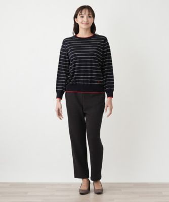 ボーダークルーネックニット【Ｌｅｉｌｉａｎ　ＷＨＩＴＥ　ＬＡＢＥＬ】