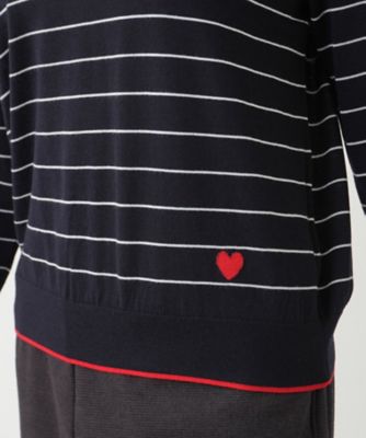 ボーダークルーネックニット【Ｌｅｉｌｉａｎ　ＷＨＩＴＥ　ＬＡＢＥＬ】