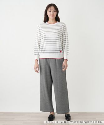ボーダークルーネックニット【Ｌｅｉｌｉａｎ　ＷＨＩＴＥ　ＬＡＢＥＬ】