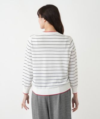 ボーダークルーネックニット【Ｌｅｉｌｉａｎ　ＷＨＩＴＥ　ＬＡＢＥＬ】