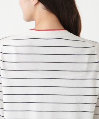 ボーダークルーネックニット【Ｌｅｉｌｉａｎ　ＷＨＩＴＥ　ＬＡＢＥＬ】