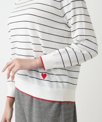 ボーダークルーネックニット【Ｌｅｉｌｉａｎ　ＷＨＩＴＥ　ＬＡＢＥＬ】