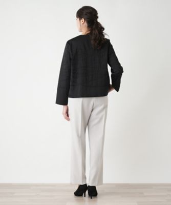 ノーカラージャケット【THE NEW】【Leilian