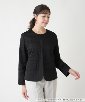 ノーカラージャケット【THE NEW】【Leilian