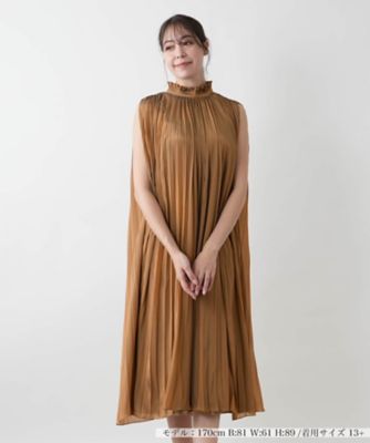 【店舗人気】プリーツノースリーブワンピース【ＢＯＵＲＧＥ】