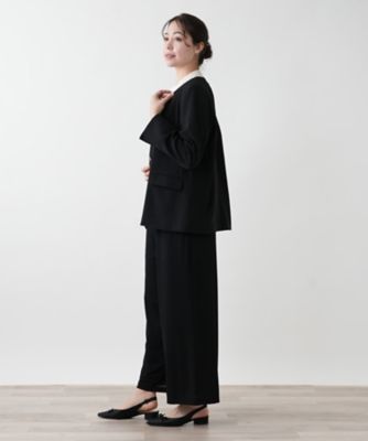 店舗人気】ノーカラーVネックジャケット【BOURGE