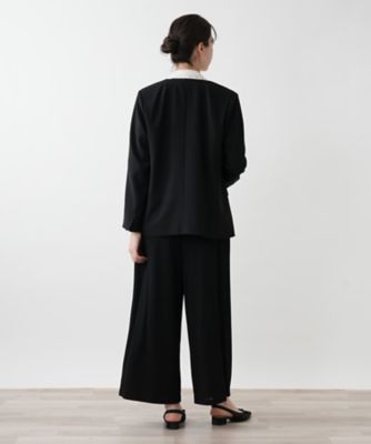 美品】 レリアン ノーカラージャケット マフラー付き アンゴラ混