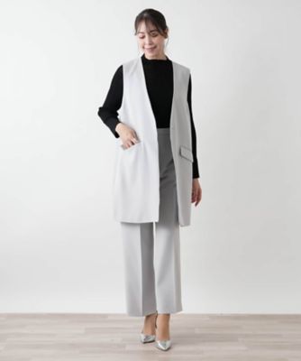 【店舗人気】Ｖネックロングジレ【ＢＯＵＲＧＥ】