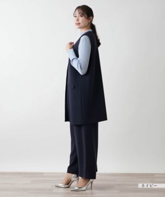 【店舗人気】Ｖネックロングジレ【ＢＯＵＲＧＥ】