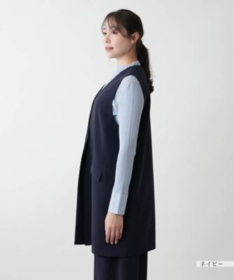 【店舗人気】Ｖネックロングジレ【ＢＯＵＲＧＥ】