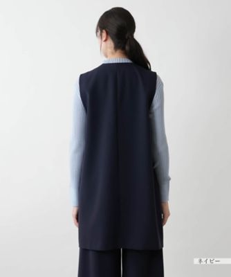 【店舗人気】Ｖネックロングジレ【ＢＯＵＲＧＥ】