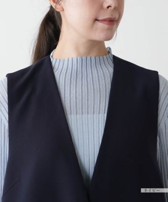 【店舗人気】Ｖネックロングジレ【ＢＯＵＲＧＥ】