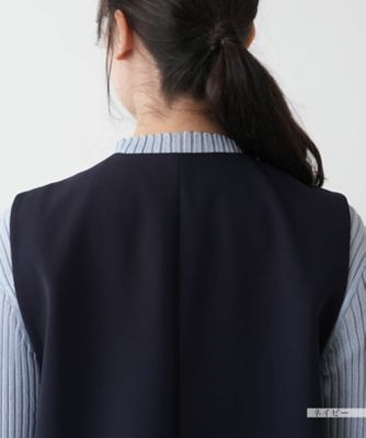【店舗人気】Ｖネックロングジレ【ＢＯＵＲＧＥ】
