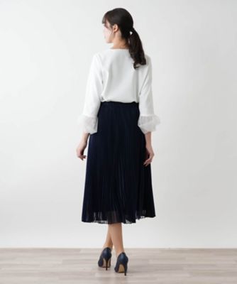 【店舗人気】アコーディオンプリーツスカート【ＢＯＵＲＧＥ】