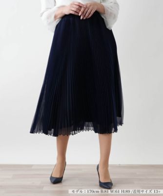 Leilian plus house (Women/大きいサイズ)/レリアン　プラスハウス 【店舗人気】アコーディオンプリーツスカート【BOURGE】