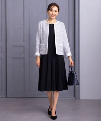Leilian plus house (Women/大きいサイズ)/レリアン　プラスハウス ノーカラーツイードジャケット【セレモニー】