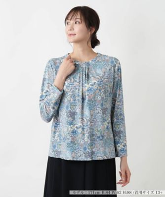 ＜Leilian plus house (Women/大きいサイズ)＞【店舗人気】プリントクルーネックカットソー【ＢＩＮＤＡ】