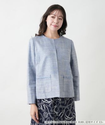 ＜Leilian plus house (Women/大きいサイズ)＞ノーカラージャケット