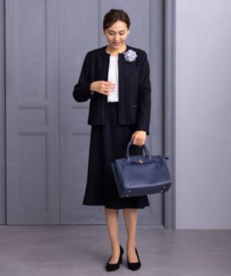 【店舗人気】ノーカラージャケットスーツ【セレモニー】