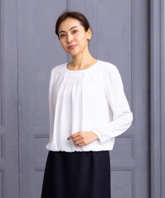 Leilian plus house (Women/大きいサイズ)/レリアン　プラスハウス ノーカラーブラウス【セレモニー】