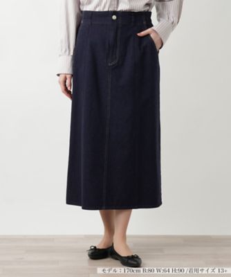 ＜Leilian plus house (Women/大きいサイズ)＞デニムスカート【Ｌ　ＪＥＡＮＳ】