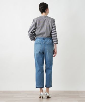 クロップドデニムパンツ【Ｌ　ＪＥＡＮＳ】