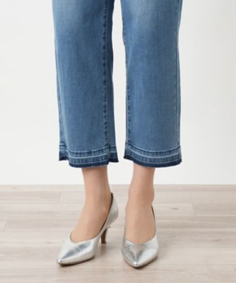 クロップドデニムパンツ【Ｌ　ＪＥＡＮＳ】