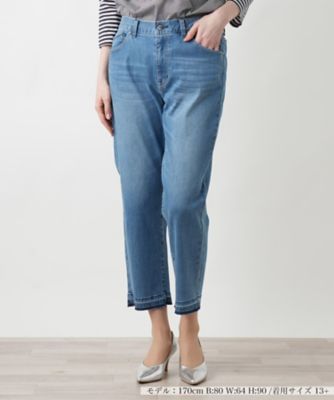 ＜Leilian plus house (Women/大きいサイズ)＞クロップドデニムパンツ【Ｌ　ＪＥＡＮＳ】