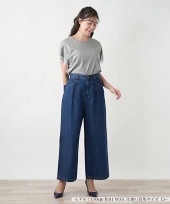 洗えるワイドパンツ【Ｌ　ＪＥＡＮＳ】