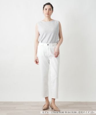 クロップドホワイトデニム【Ｌ　ＪＥＡＮＳ】