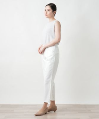 クロップドホワイトデニム【Ｌ　ＪＥＡＮＳ】