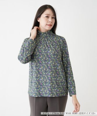 ＜Leilian plus house (Women/大きいサイズ)＞小花柄ハイネックカットソー