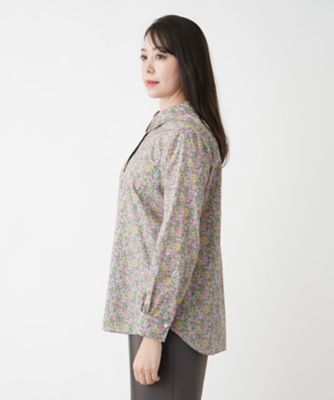 小花柄シャツ | Leilian plus house (Women/大きいサイズ