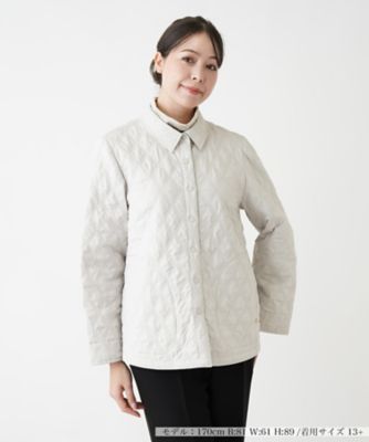 【SALE】【送料無料】Leilian plus house (Women/大きいサイズ)/レリアン プラスハウス キルティングジャケット 93ライトグレー コート・ジャケット【三越伊勢丹/公式】